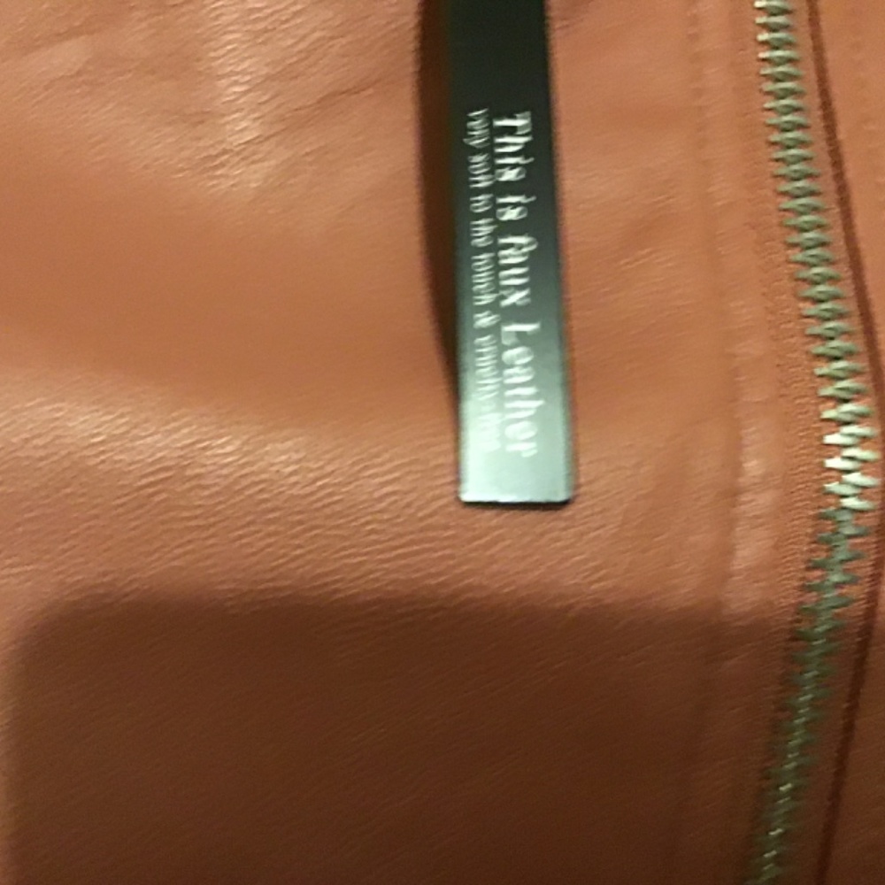 CCO💝2xHP Mauve sz med faux leather moto jacket - Picture 6 of 14